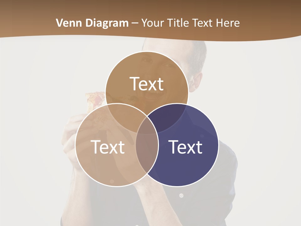 Man Eating Pizza PowerPoint Template