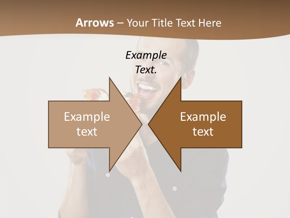 Man Eating Pizza PowerPoint Template