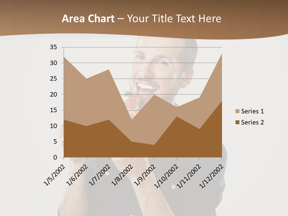 Man Eating Pizza PowerPoint Template