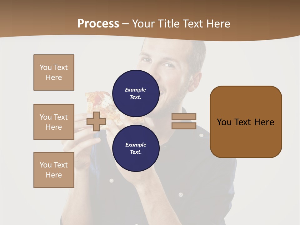 Man Eating Pizza PowerPoint Template