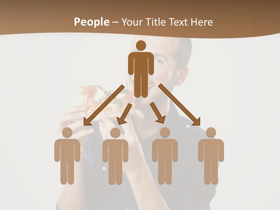Man Eating Pizza PowerPoint Template
