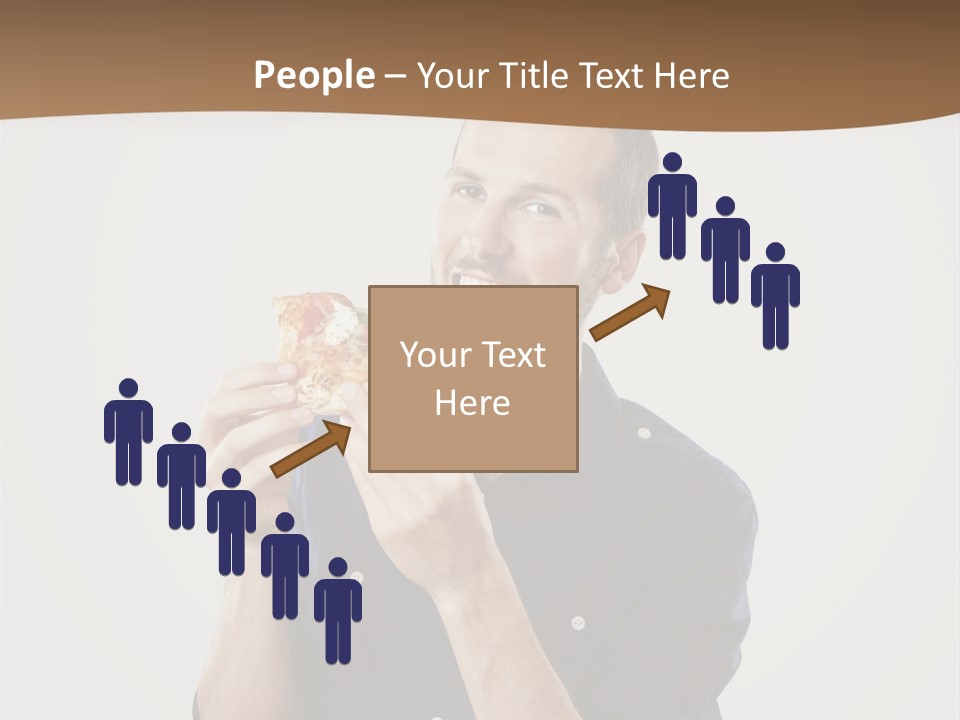 Man Eating Pizza PowerPoint Template