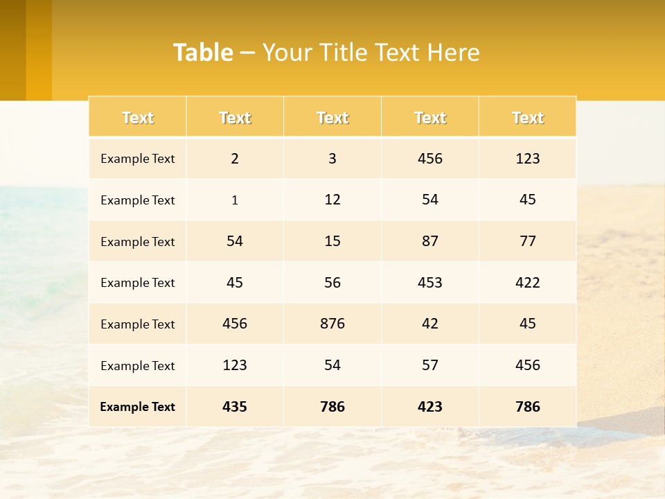 Girl Running On The Sand Of The Sea PowerPoint Template