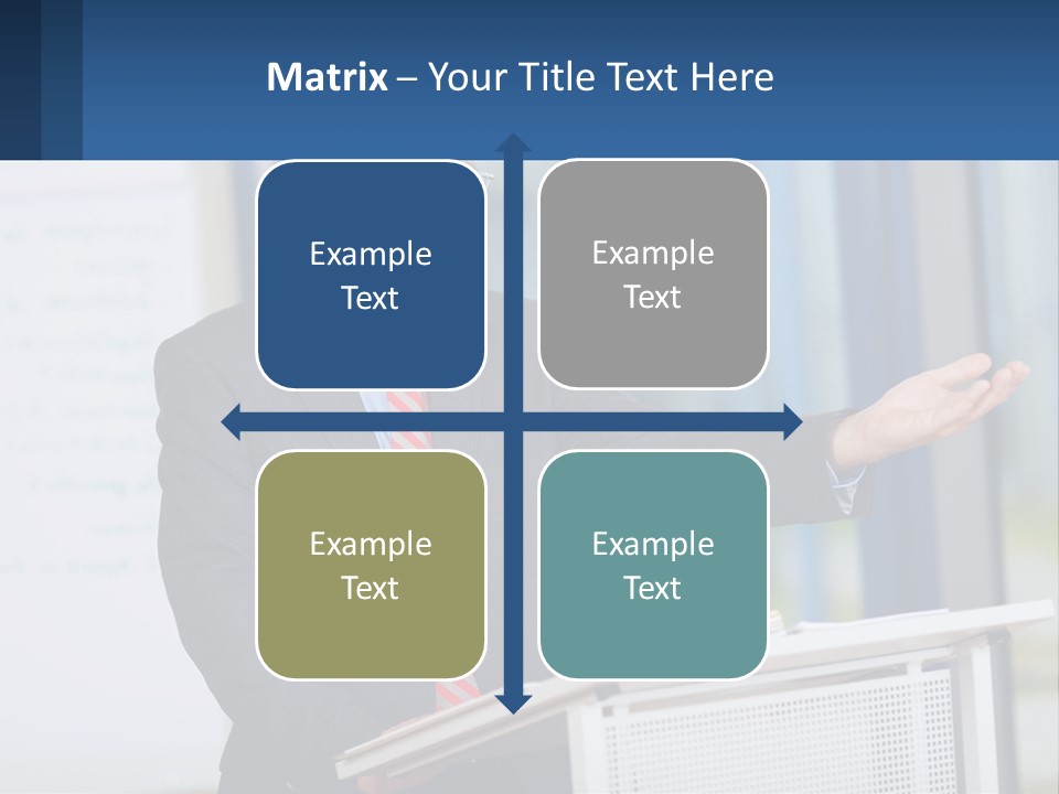 Man Reading A Report PowerPoint Template