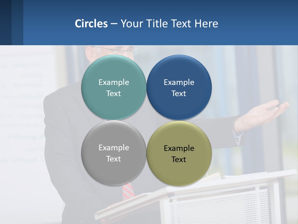 Man Reading A Report PowerPoint Template