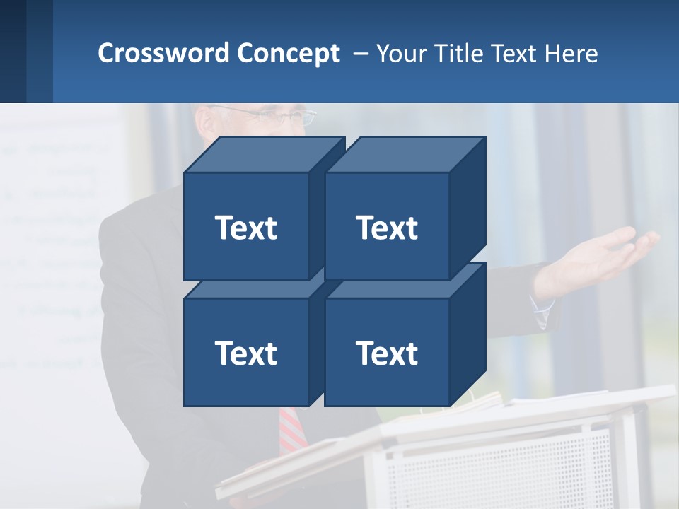 Man Reading A Report PowerPoint Template