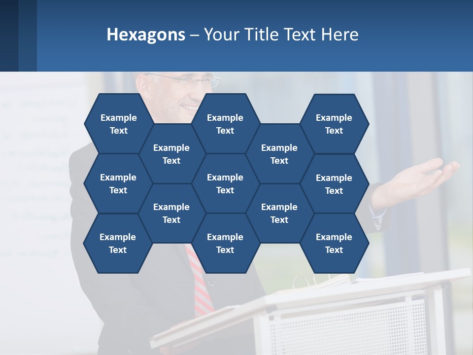 Man Reading A Report PowerPoint Template