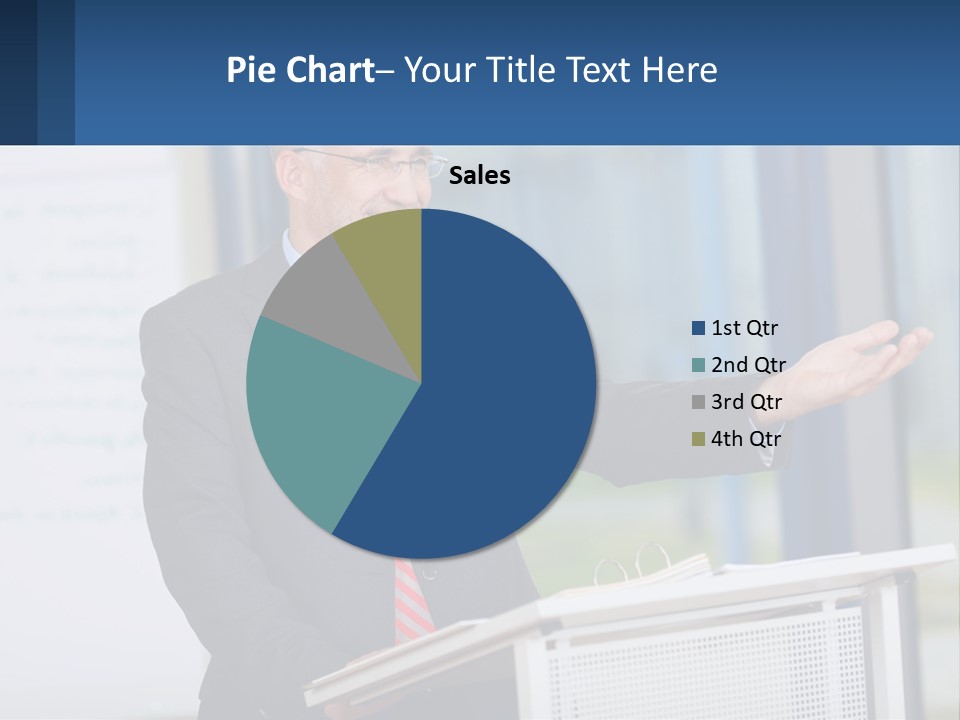 Man Reading A Report PowerPoint Template