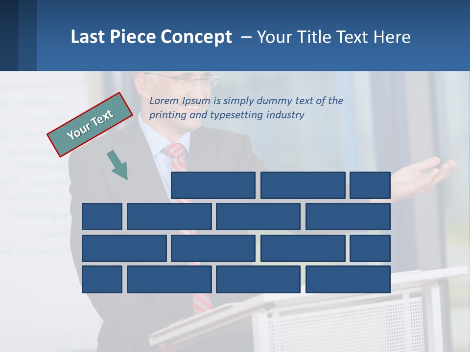 Man Reading A Report PowerPoint Template