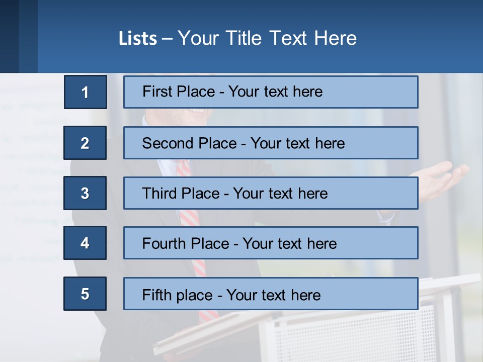 Man Reading A Report PowerPoint Template