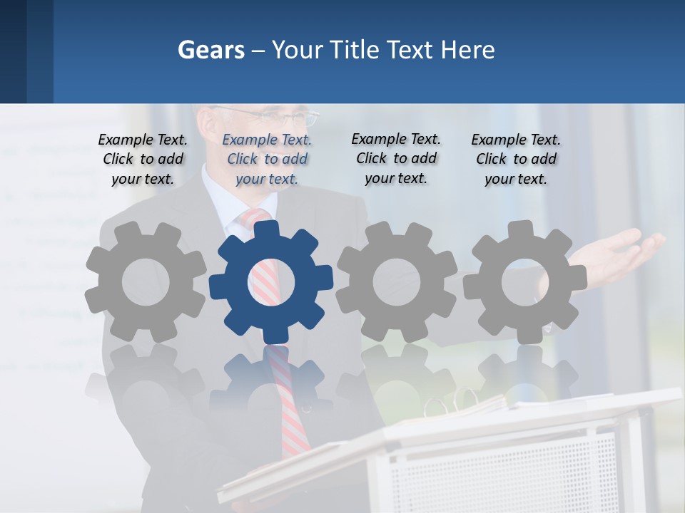 Man Reading A Report PowerPoint Template