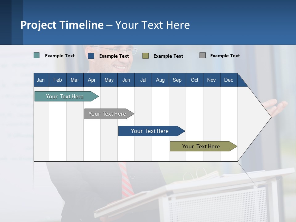 Man Reading A Report PowerPoint Template