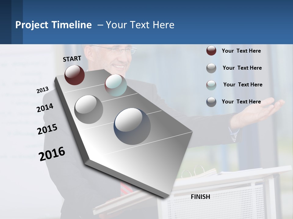 Man Reading A Report PowerPoint Template