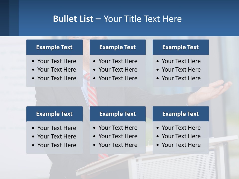 Man Reading A Report PowerPoint Template