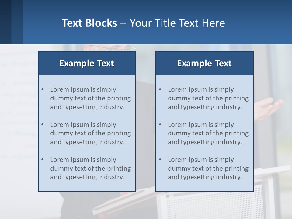 Man Reading A Report PowerPoint Template
