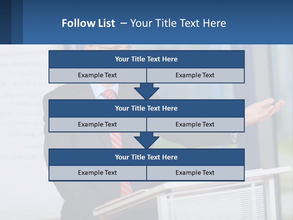 Man Reading A Report PowerPoint Template