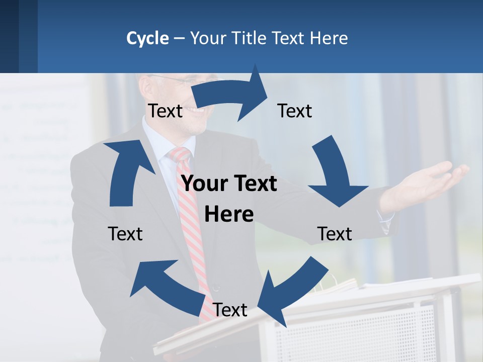 Man Reading A Report PowerPoint Template