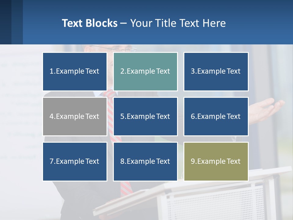 Man Reading A Report PowerPoint Template