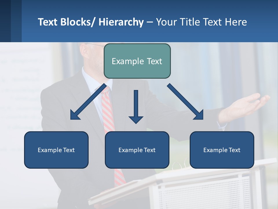 Man Reading A Report PowerPoint Template