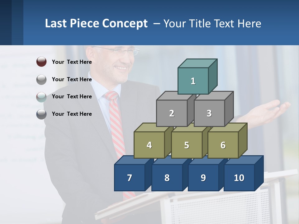 Man Reading A Report PowerPoint Template