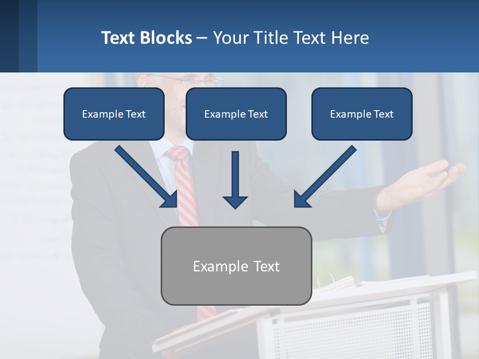 Man Reading A Report PowerPoint Template