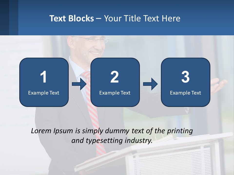 Man Reading A Report PowerPoint Template