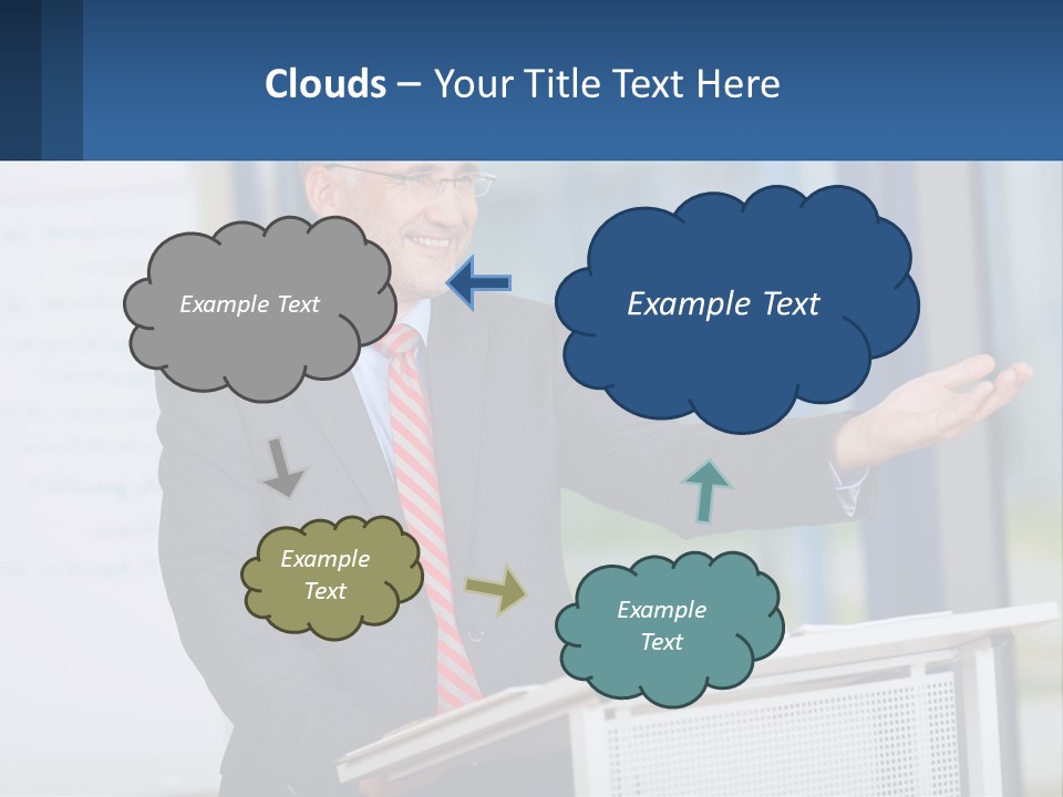 Man Reading A Report PowerPoint Template