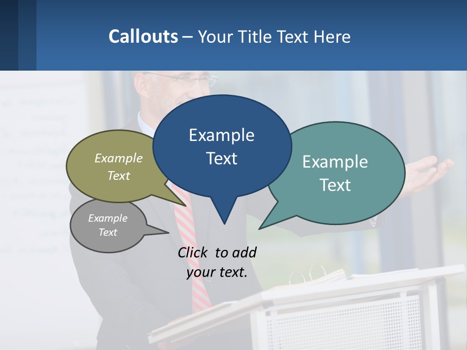 Man Reading A Report PowerPoint Template