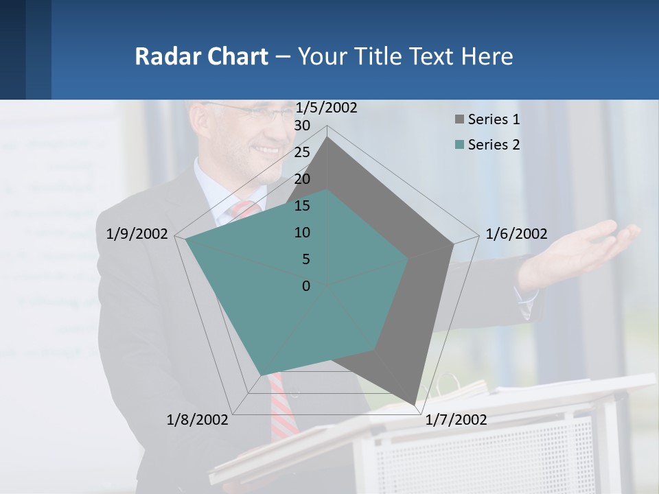 Man Reading A Report PowerPoint Template