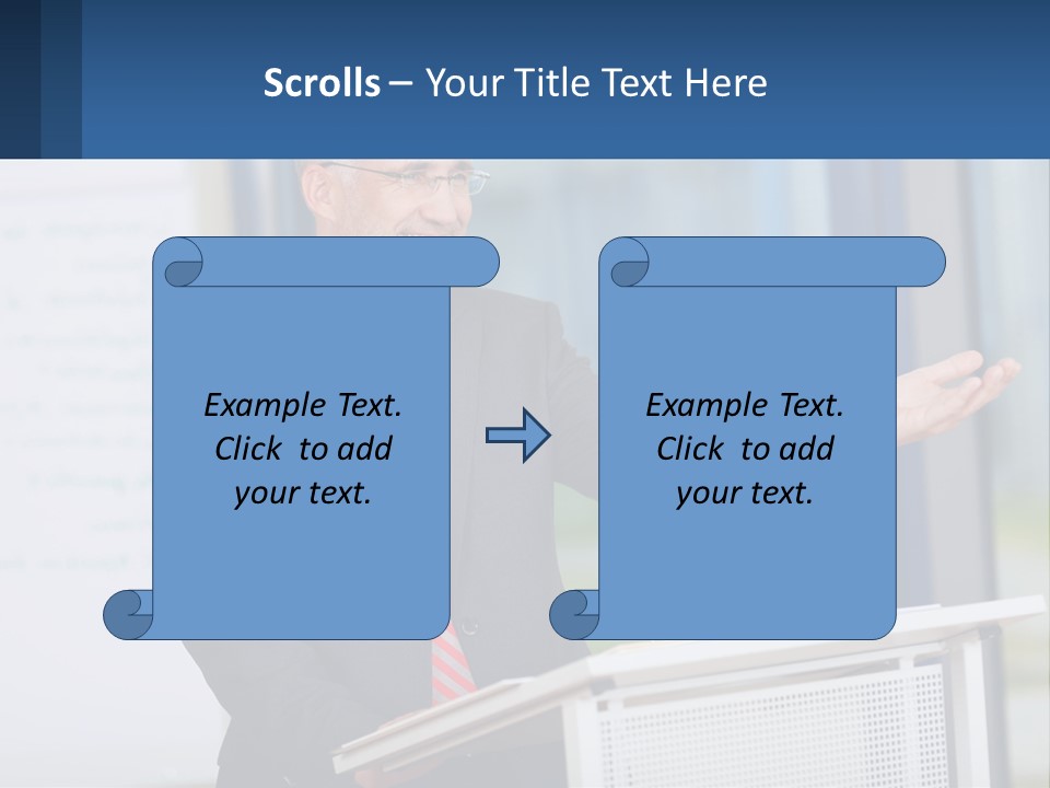 Man Reading A Report PowerPoint Template