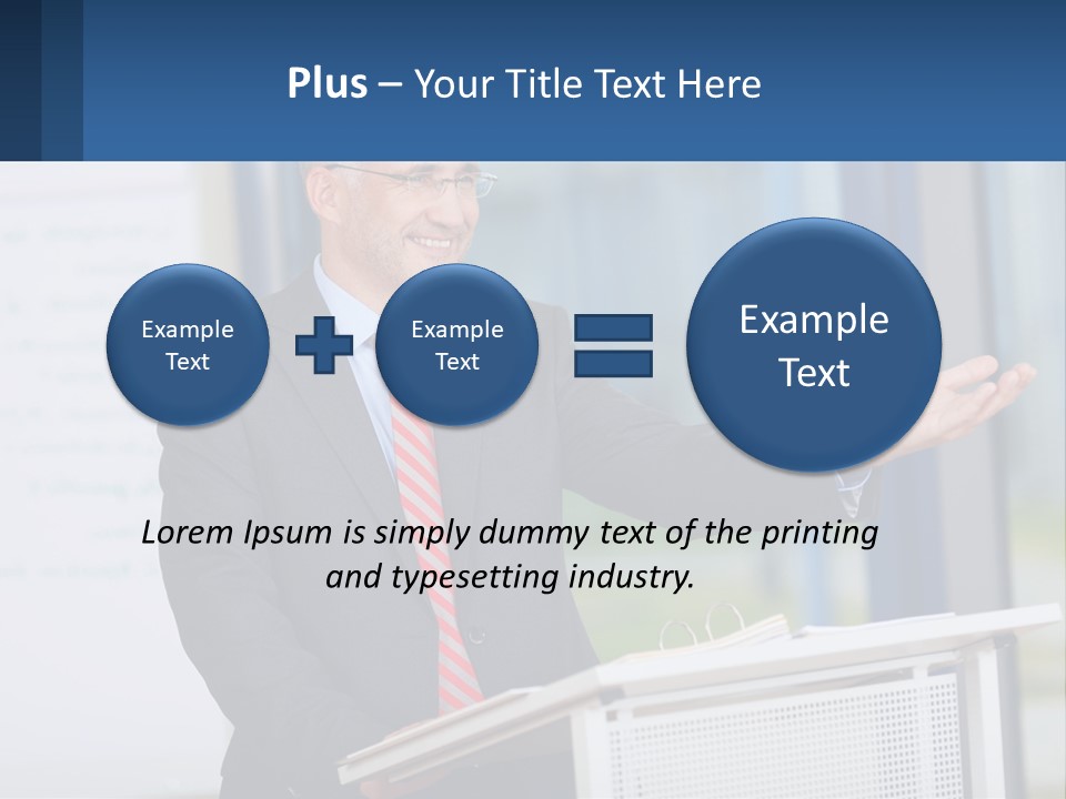 Man Reading A Report PowerPoint Template