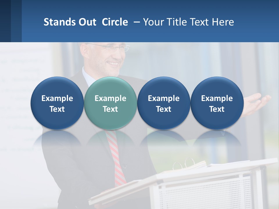 Man Reading A Report PowerPoint Template