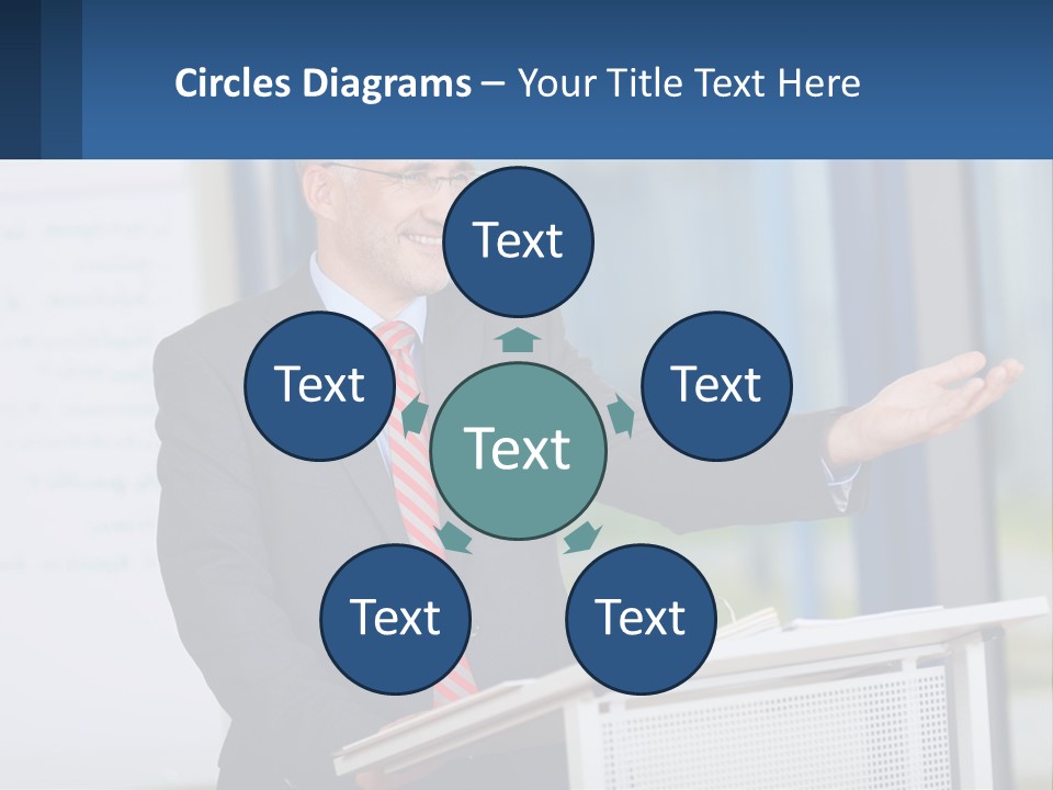 Man Reading A Report PowerPoint Template