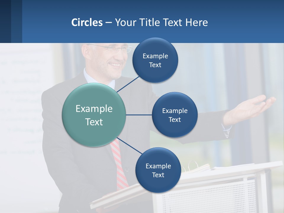 Man Reading A Report PowerPoint Template