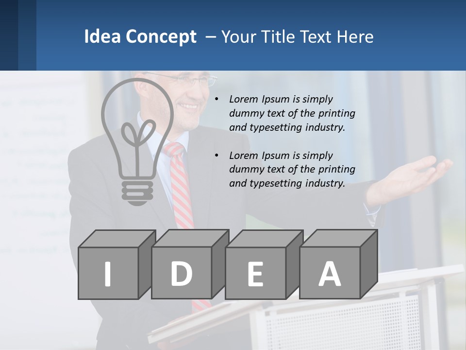 Man Reading A Report PowerPoint Template
