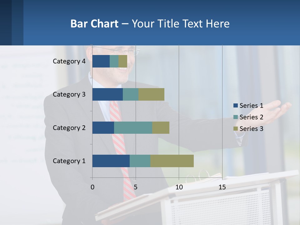 Man Reading A Report PowerPoint Template