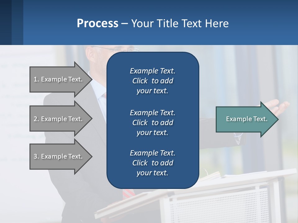 Man Reading A Report PowerPoint Template