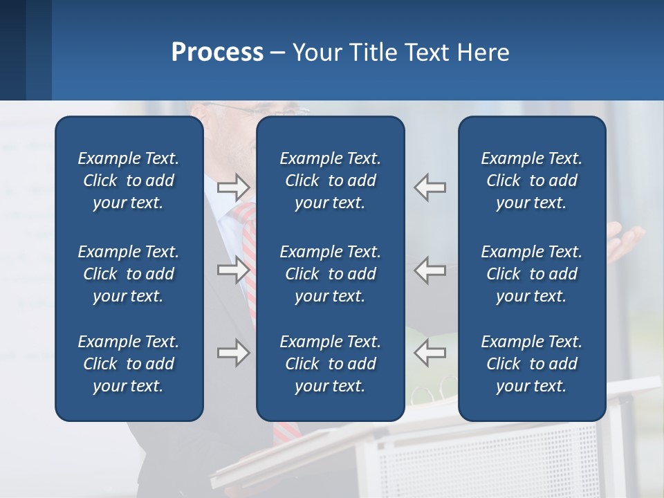 Man Reading A Report PowerPoint Template