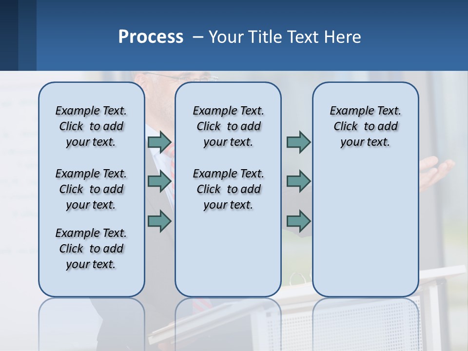 Man Reading A Report PowerPoint Template