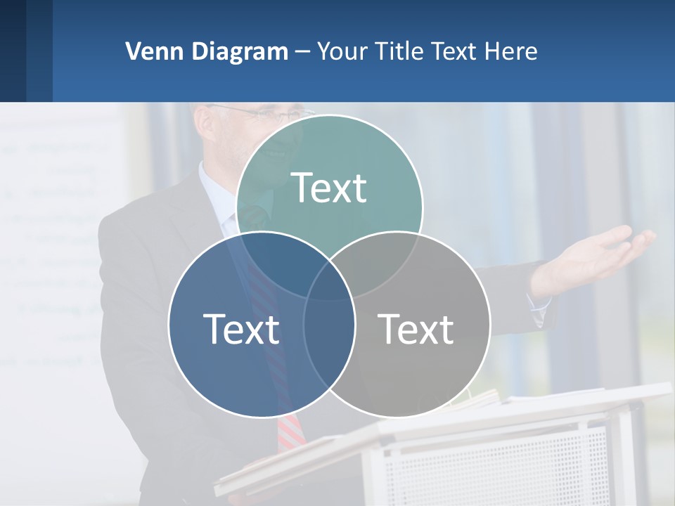 Man Reading A Report PowerPoint Template