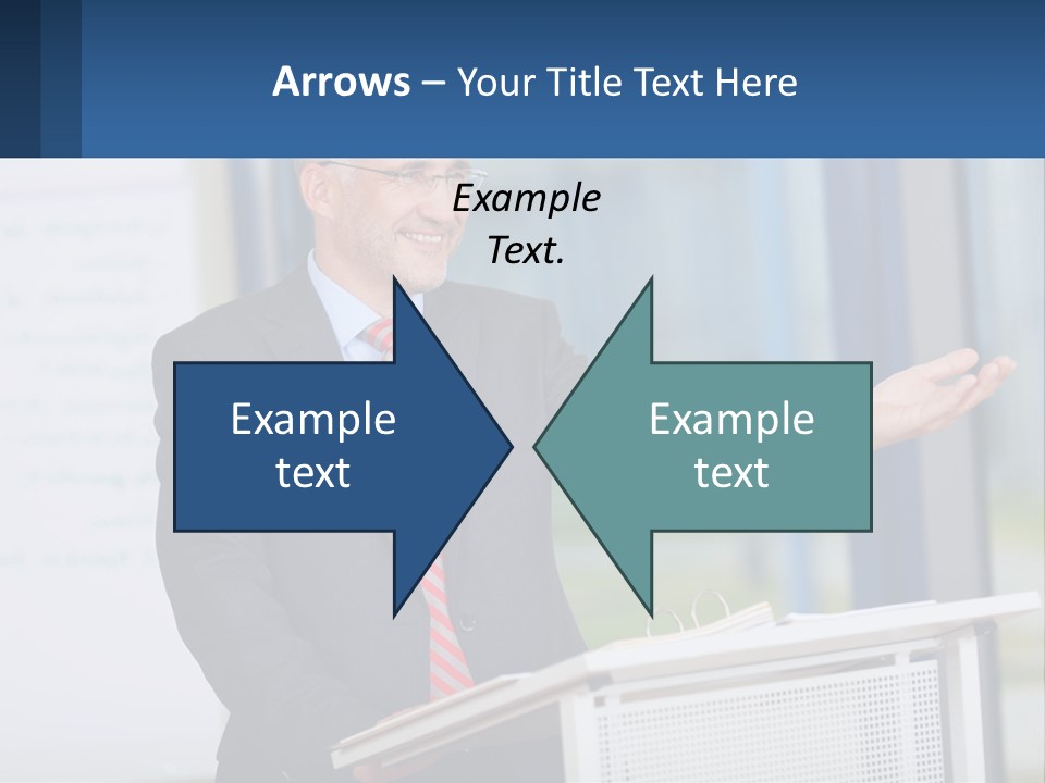 Man Reading A Report PowerPoint Template