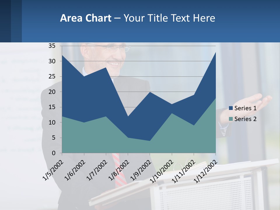 Man Reading A Report PowerPoint Template