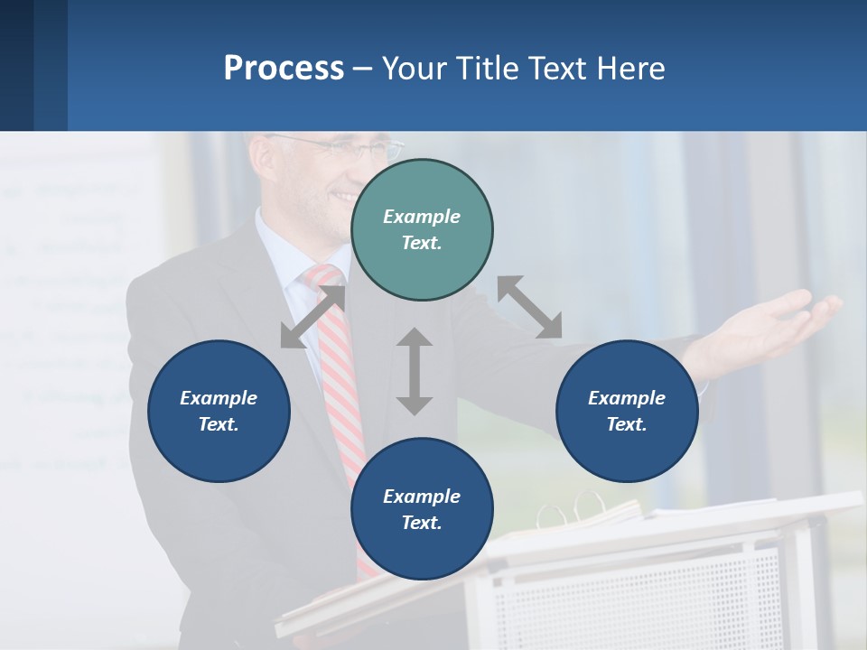Man Reading A Report PowerPoint Template