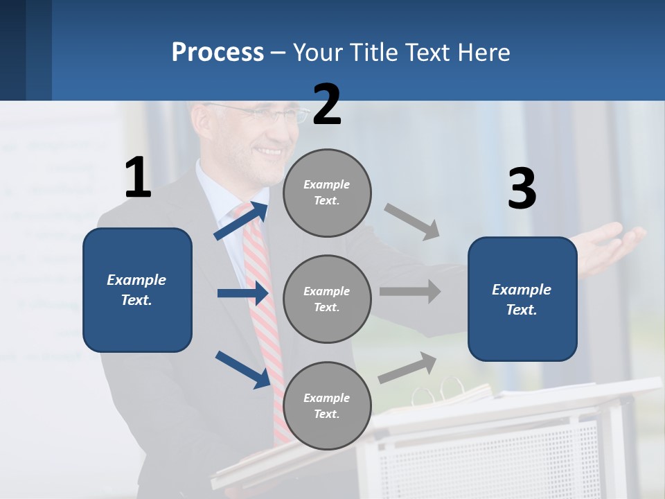 Man Reading A Report PowerPoint Template