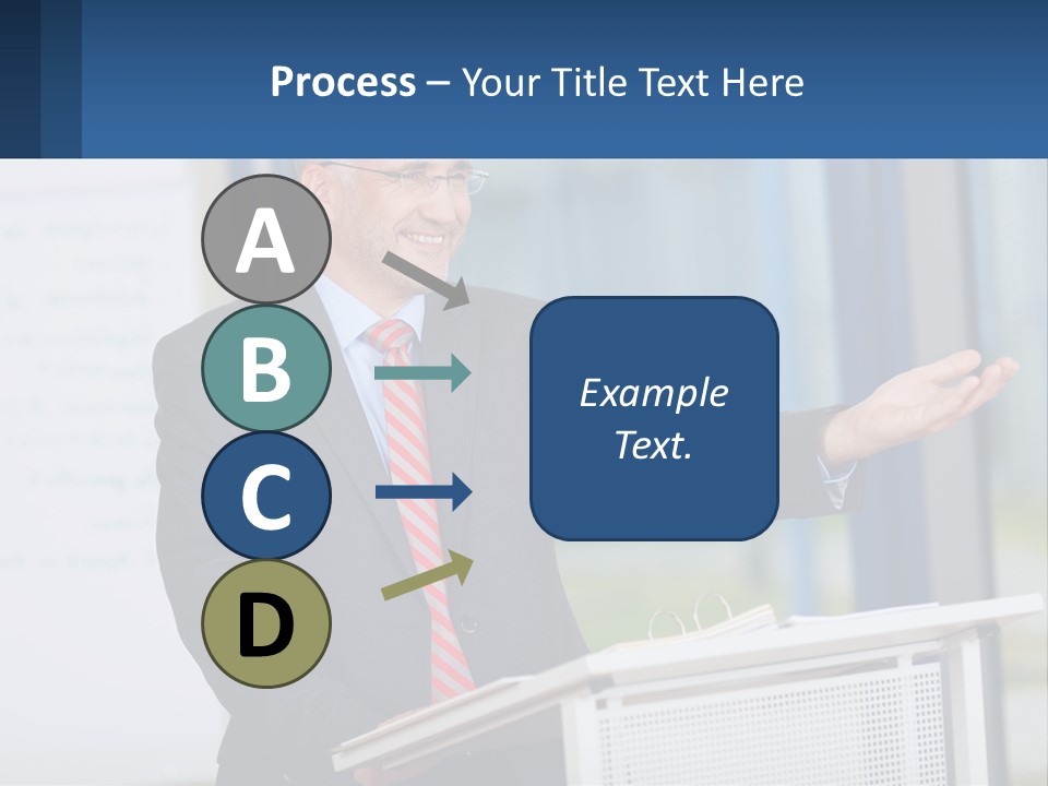 Man Reading A Report PowerPoint Template