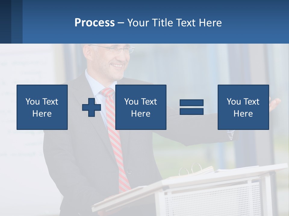 Man Reading A Report PowerPoint Template
