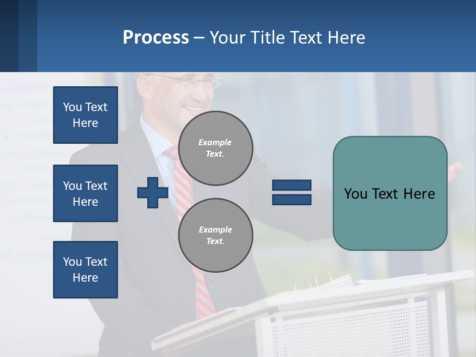Man Reading A Report PowerPoint Template