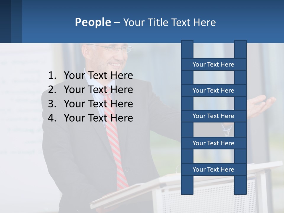 Man Reading A Report PowerPoint Template