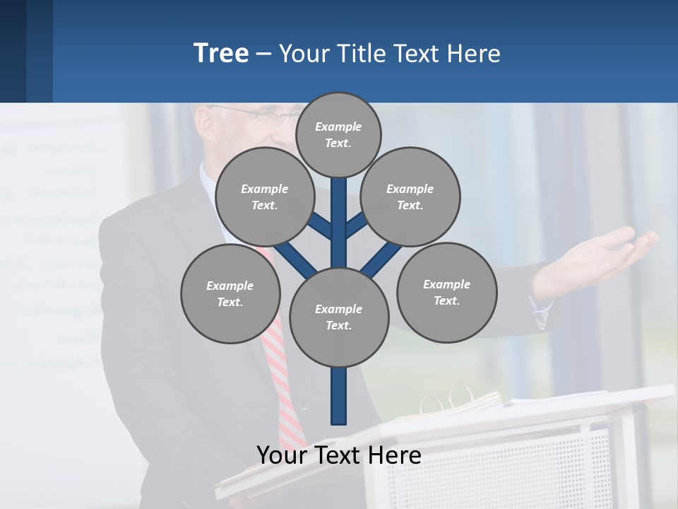 Man Reading A Report PowerPoint Template