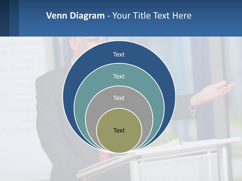 Man Reading A Report PowerPoint Template